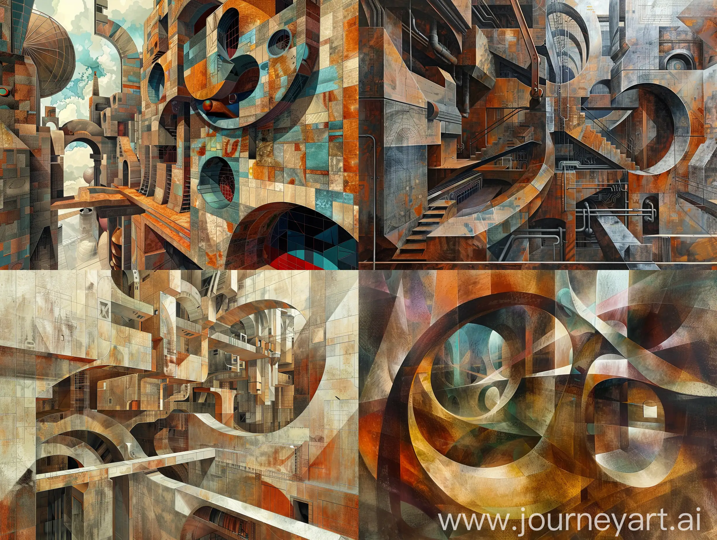Futuristic-Steampunk-Cubist-Architecture