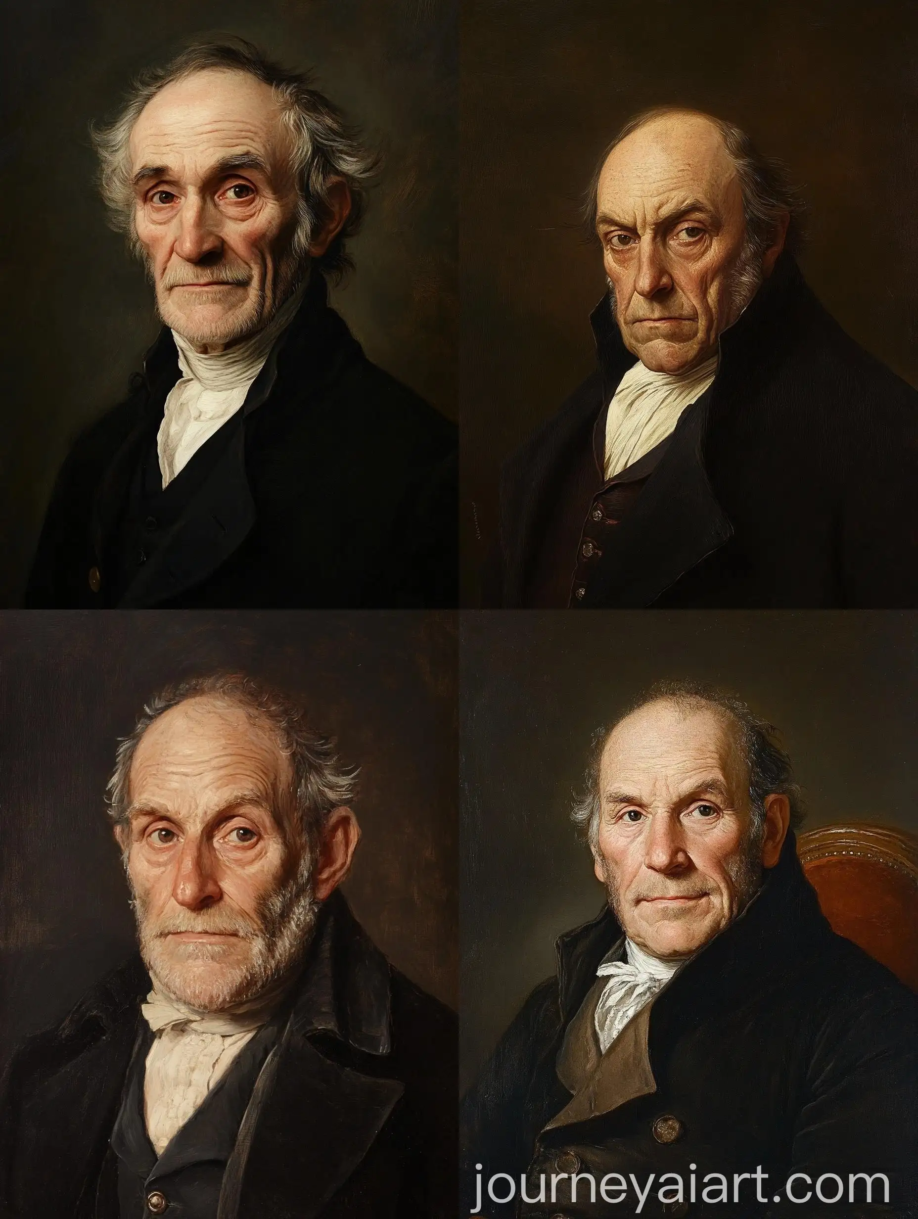 Portrait-of-an-Elderly-Man-in-Regency-Style-1820s-Painting