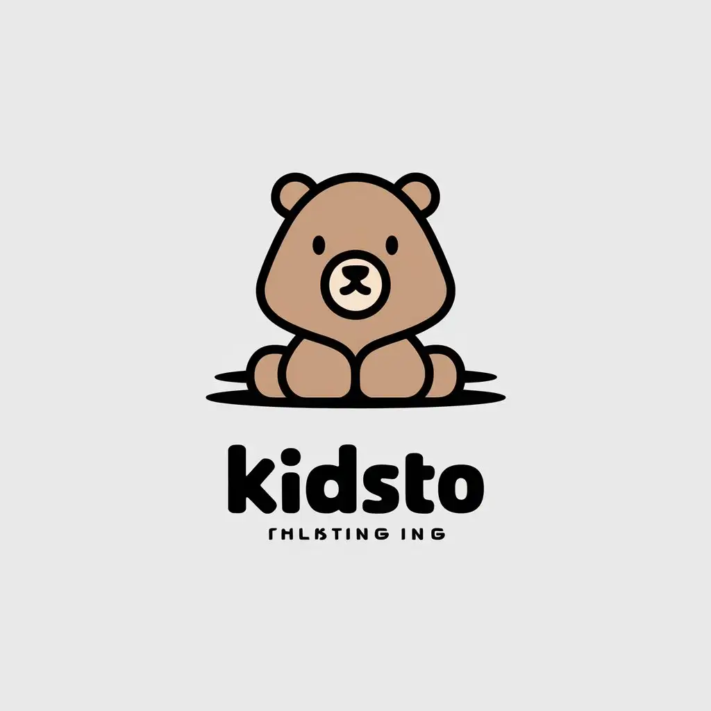 LOGO-Design-for-Kidsto-Minimalistic-Bear-Symbol-for-Childrens-Clothing