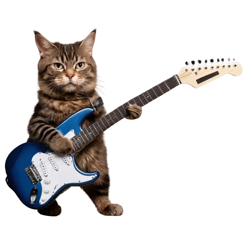 CatAI-Art-Prompt-Analysis-Playing-Electric-Guitar-PNG-Image-High-Quality-and-Perfect-for-Creative-Projects