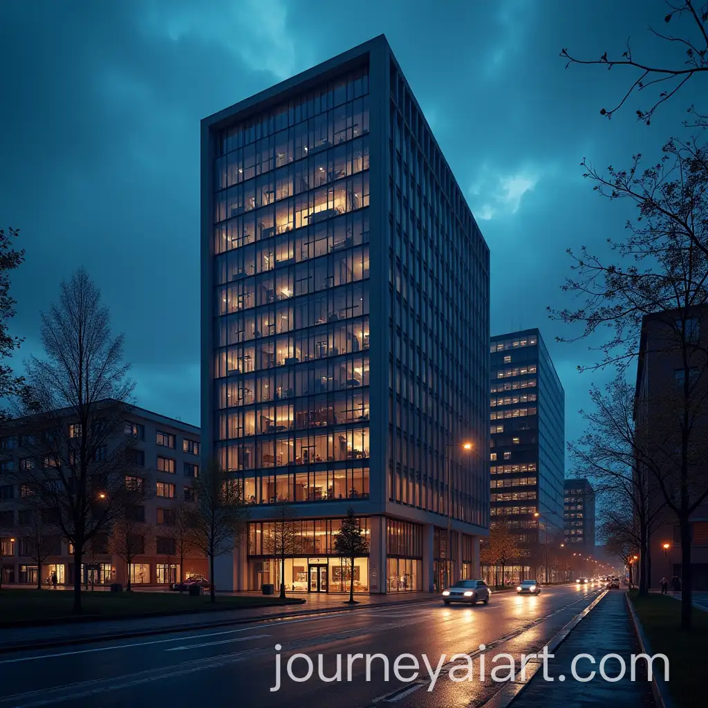 Glowing-Office-Building-in-Downtown-Oslo-Nordic-Noir-Style