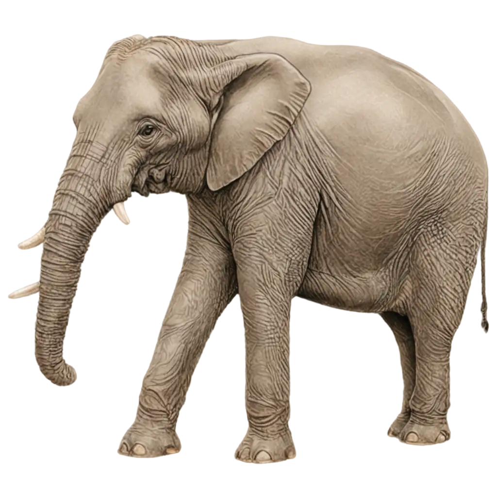 Elegant-Elephant-PNG-Image-Captivating-Wildlife-Illustration-for-Digital-Media