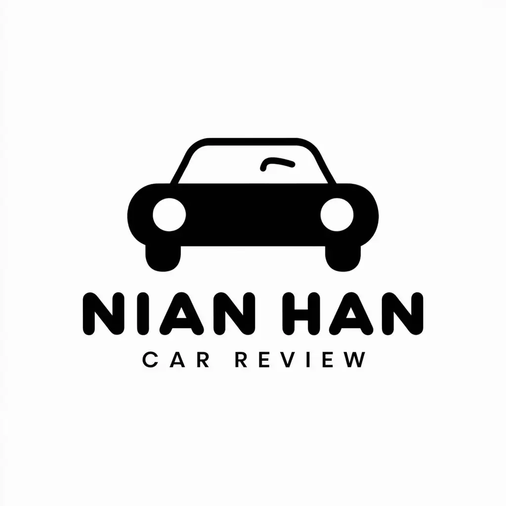 a vector logo design,with the text "Nian Han car review", main symbol:car,Moderate,be used in Automotive industry,clear background