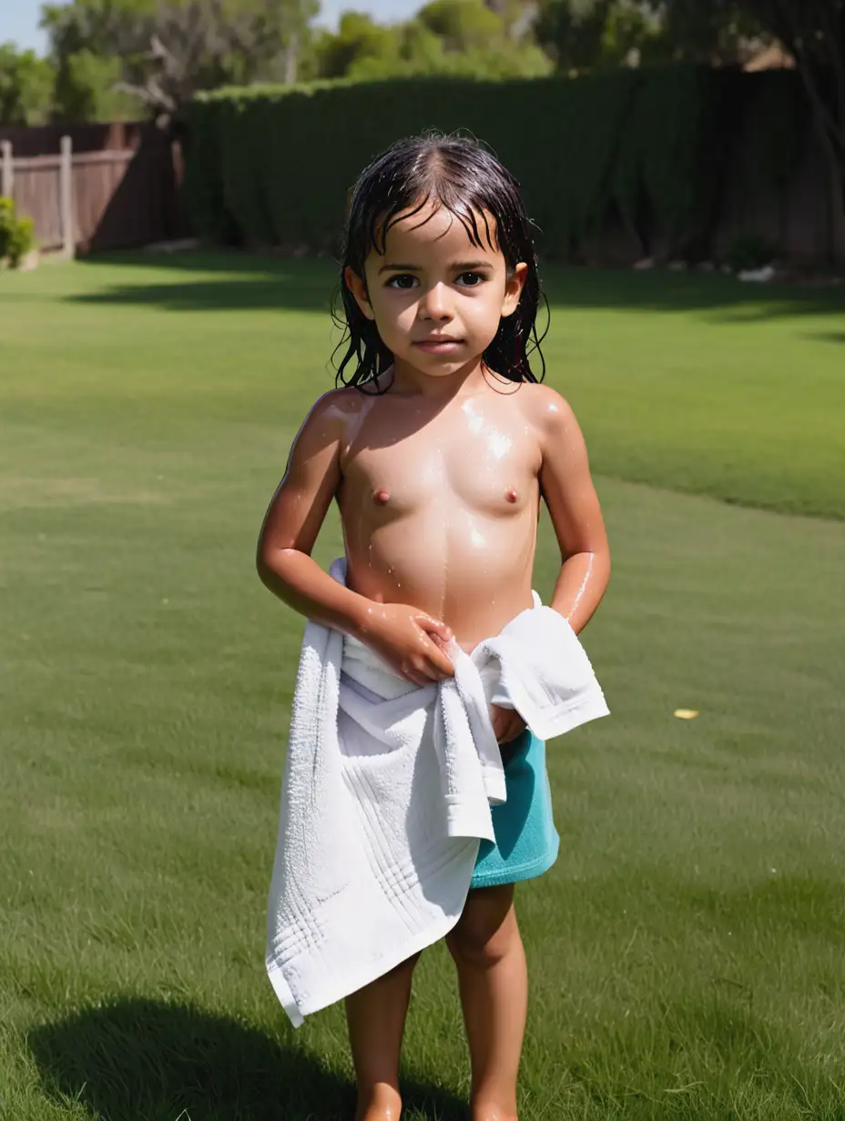 Joyful-Hispanic-Toddler-Enjoying-Outdoor-Bath-Time