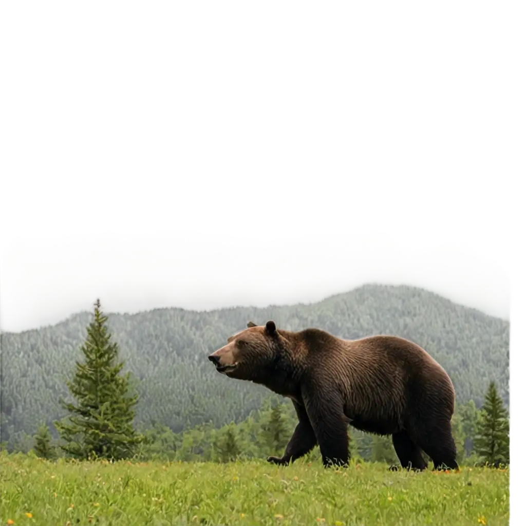 Wild-Landscape-with-Giant-Bear-PNG-Image-Surrealistic-Nature-Art