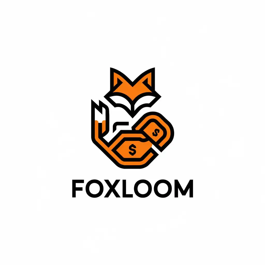 LOGO Design for FoxLoom Vector Logo with Forex Money and Fox Themes for Finance Industry