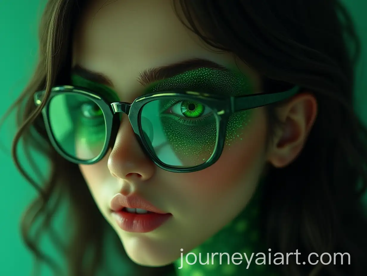 AI-Image-Prompt-ExpansionAttractive-HalfSnake-Person-with-Green-Eyes-and-Half-Rimless-Glasses