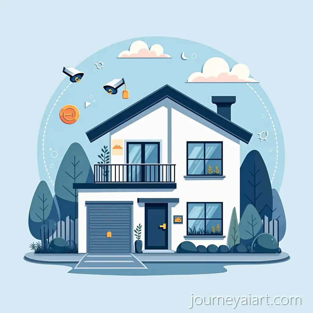 Modern-Smart-Home-Logo-Featuring-Technology-Security-and-Comfort-Elements