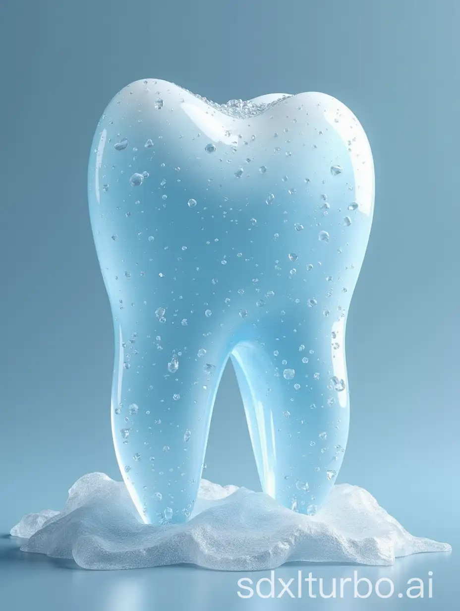 Exquisite-3D-IceLike-Human-Tooth-Sculpture