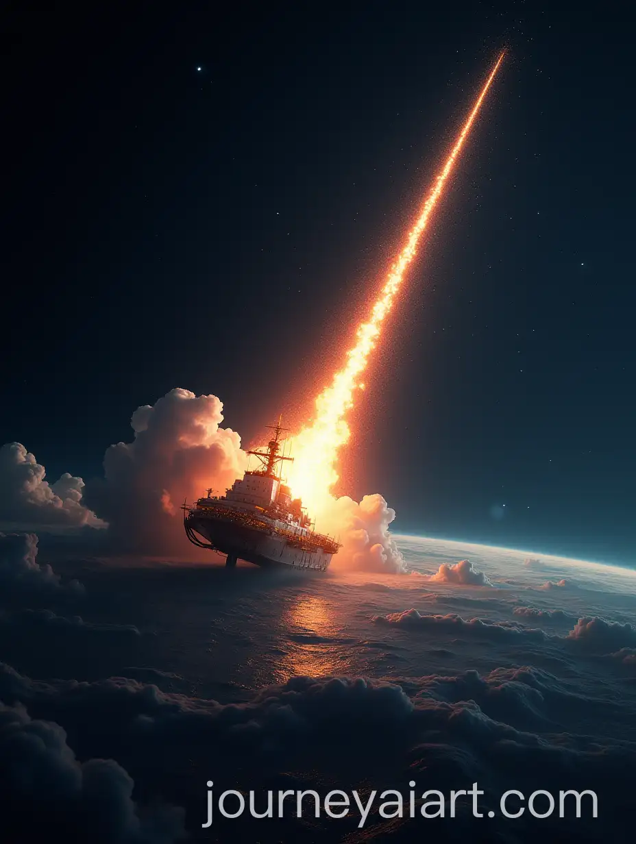 Meteor-Shower-CrAI-Image-Prompt-Expansionashing-into-a-Ship-in-Outer-Space