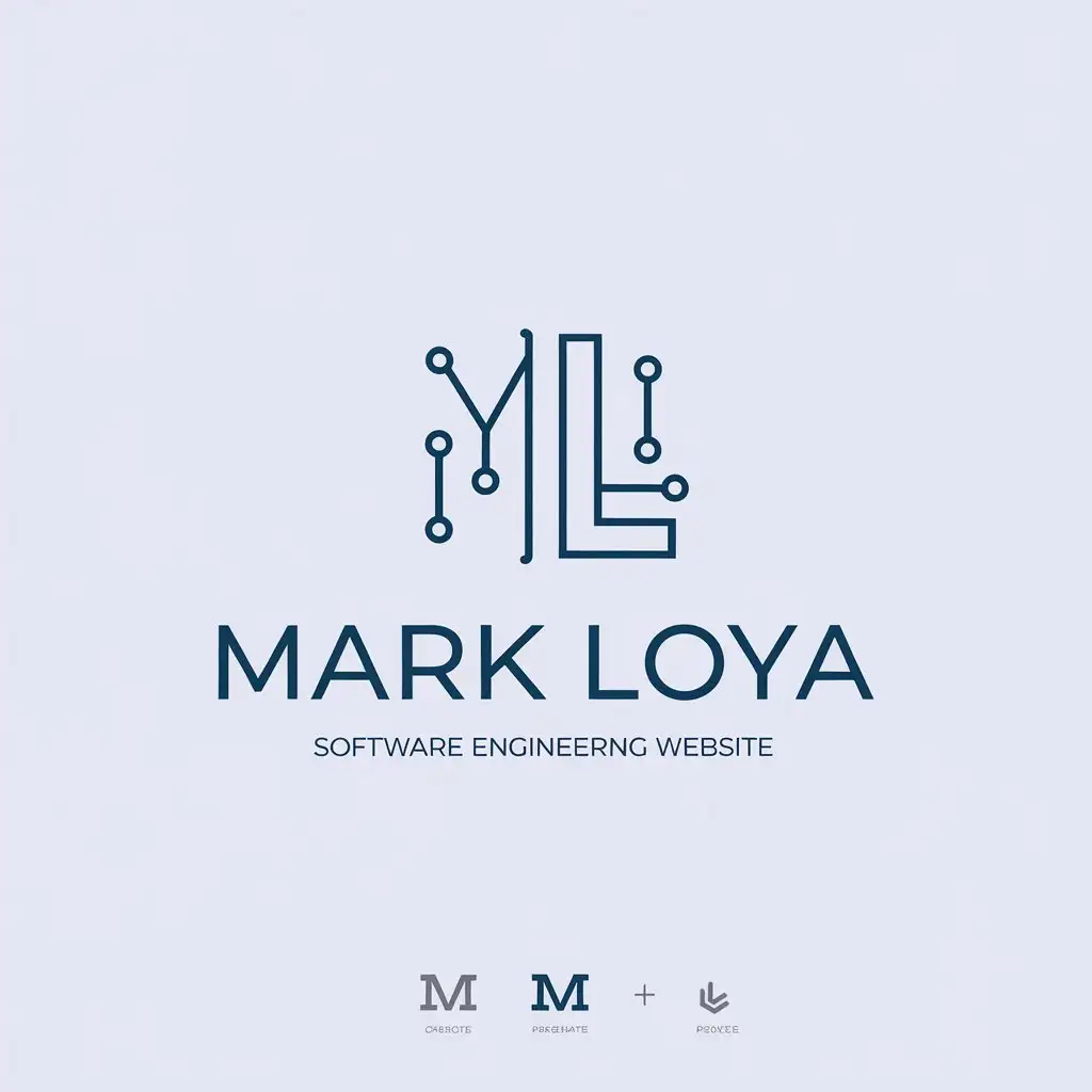 LOGO Design for Mark Loya Modern and TechInspired with M and L Initials for Software Engineering Portfolio