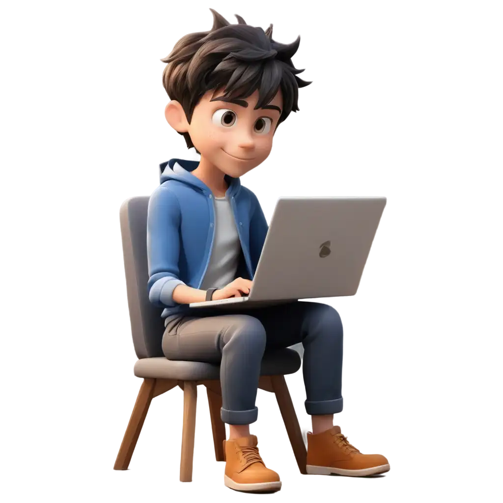 3D-Animated-Anime-Boy-Coding-in-Front-of-a-Tab-PNG-Image-for-Creative-Projects