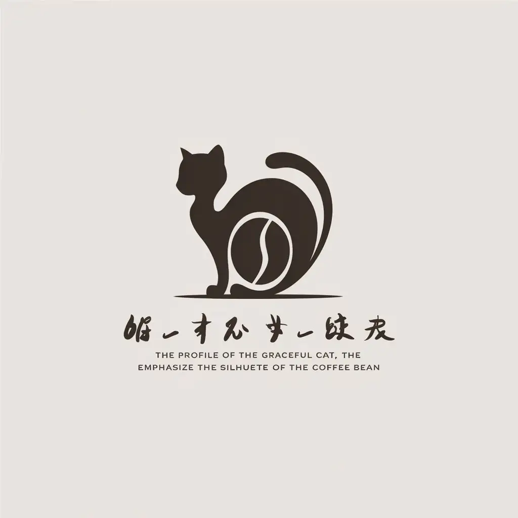 LOGO-Design-for-Cats-Silhouette-Minimalist-Style-with-Coffee-Bean-Theme-for-Restaurant-Industry