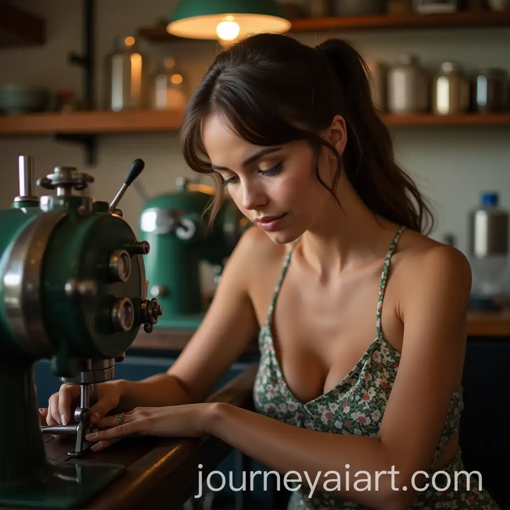PinUp-Style-Portrait-of-a-Beautiful-Girl-Working-at-a-Lathe