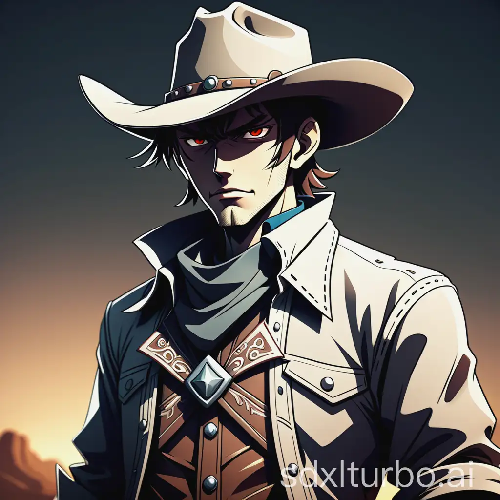 Dramatic-Anime-Cowboy-in-Stylized-Action