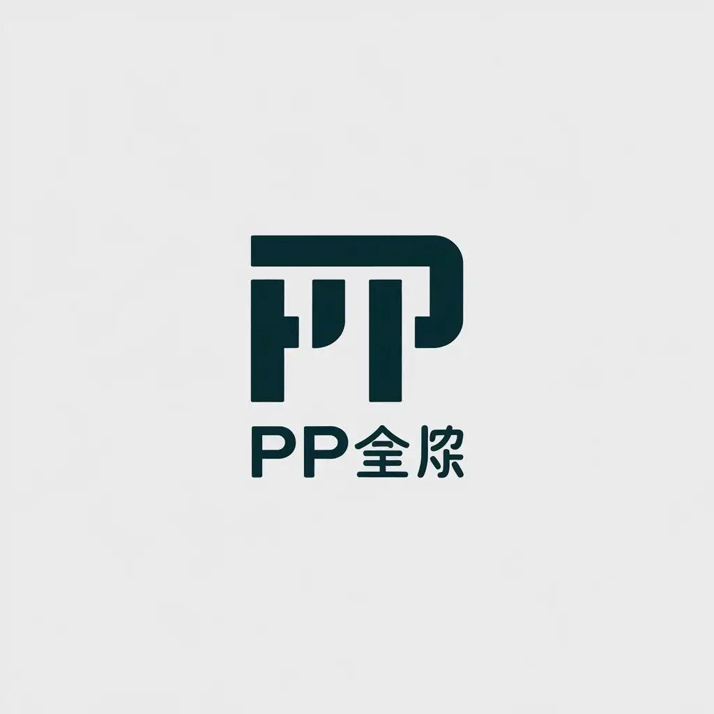 a vector logo design,with the text "PP工坊", main symbol:PP,Minimalistic,be used in Education industry,clear background