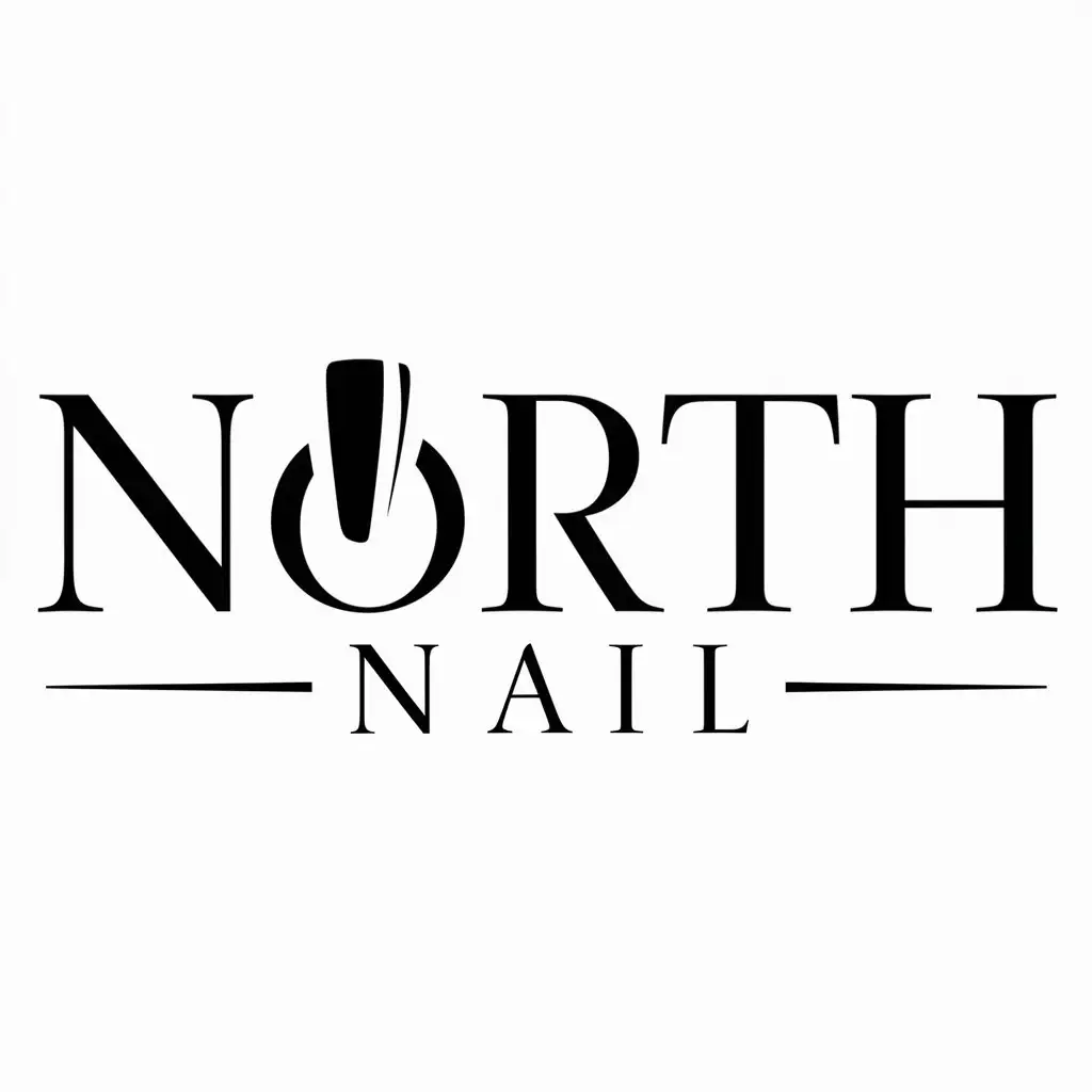 a logo design,with the text "North Nail", main symbol:Nail,Moderate,be used in Beauty Spa industry,clear background