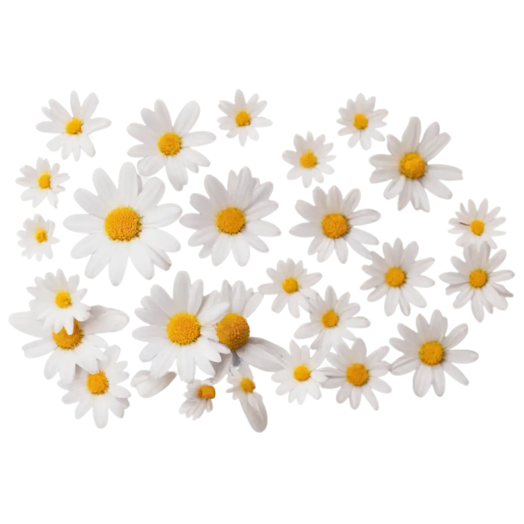 Daisy-and-Daisy-Petals-PNG-Image-HighQuality-Transparent-Illustration