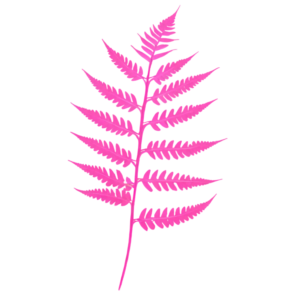 Fern-Leaf-Neon-Pink-PNG-Image-HighQuality-Transparent-Artwork-for-Various-Uses