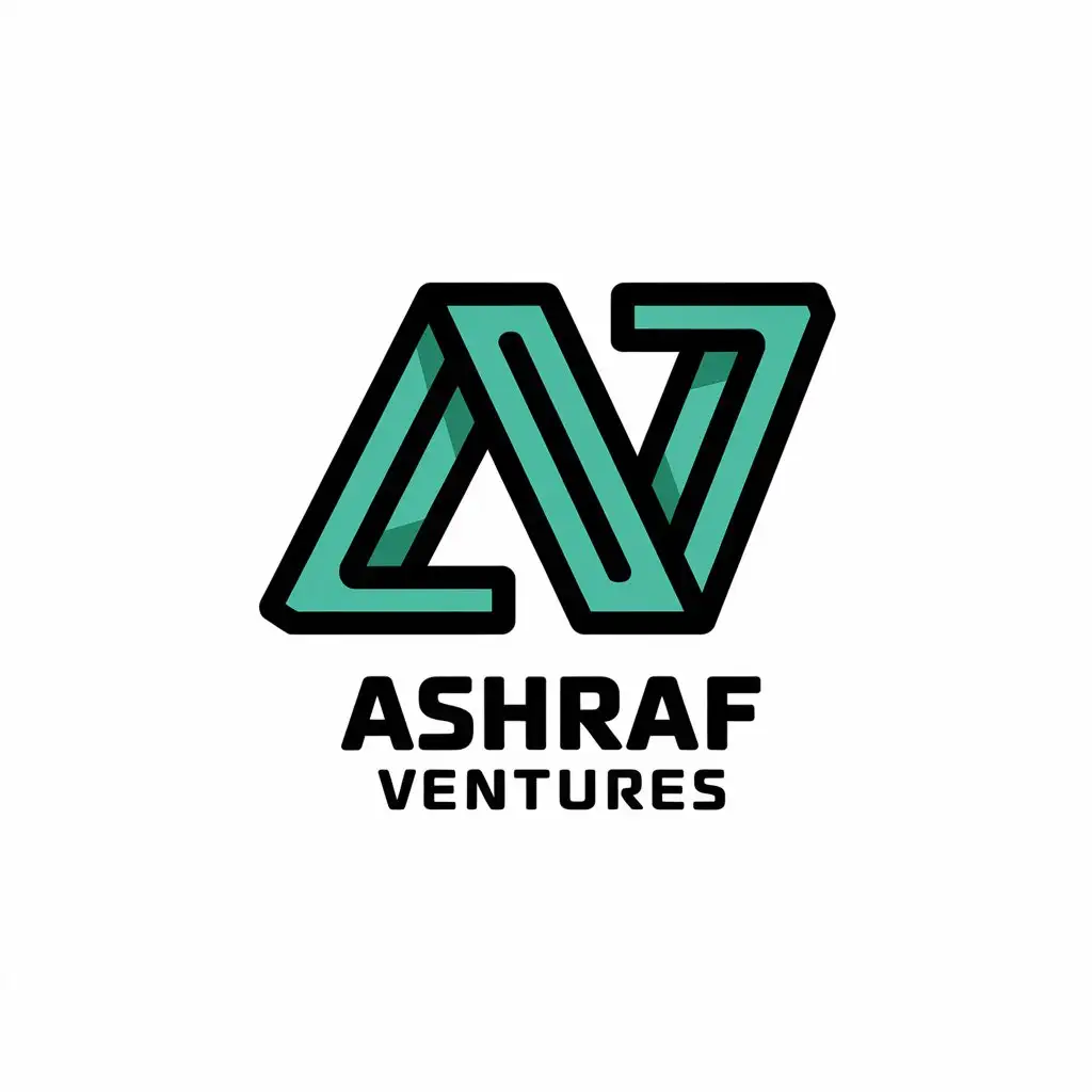 LOGO Design for Ashraf Ventures Vector Design with AV Symbol for Internet Industry Minimalist Style