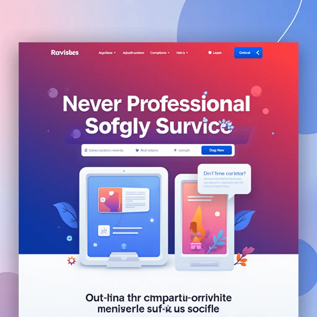 Professional-UIUX-Website-Design-with-FAQ-and-Landing-Page-Features-in-Red-Blue-and-Gradient-Colors