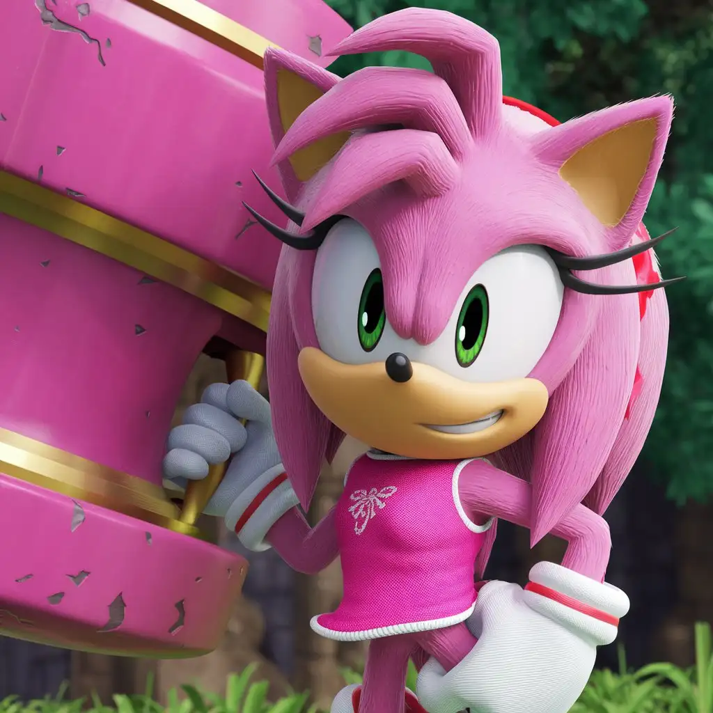 Amy-the-Hedgehog-with-Piko-Piko-Hammer-in-Sonic-Theme