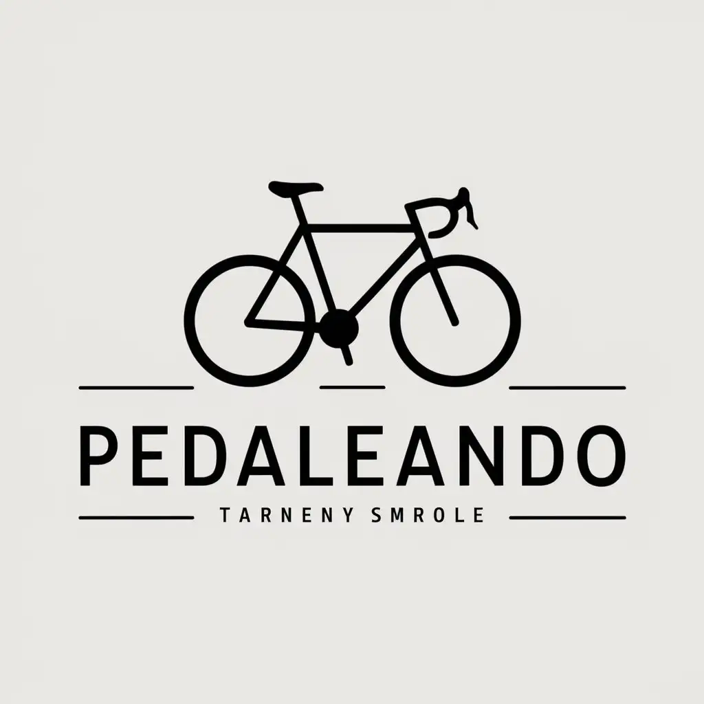 a vector logo design,with the text "pedaleando", main symbol:bicycle,Moderate,clear background