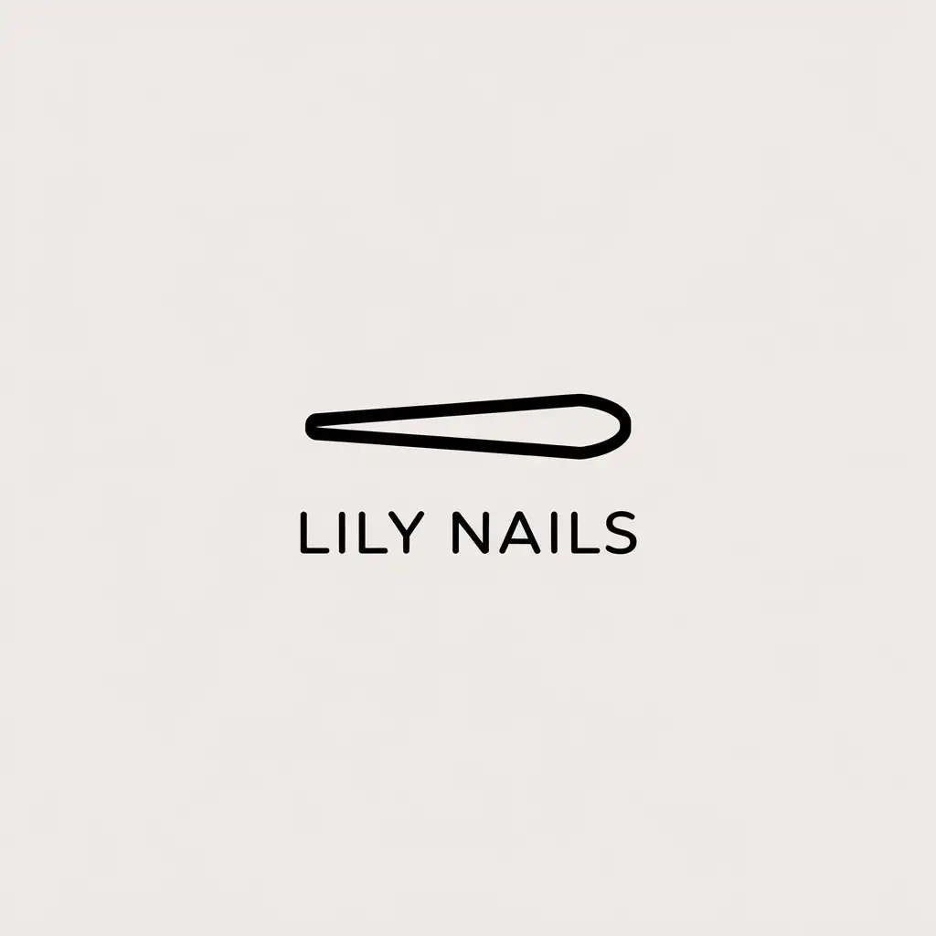 a vector logo design,with the text "Lily Nails", main symbol:file nail art,Minimalistic,be used in Beauty Spa industry,clear background