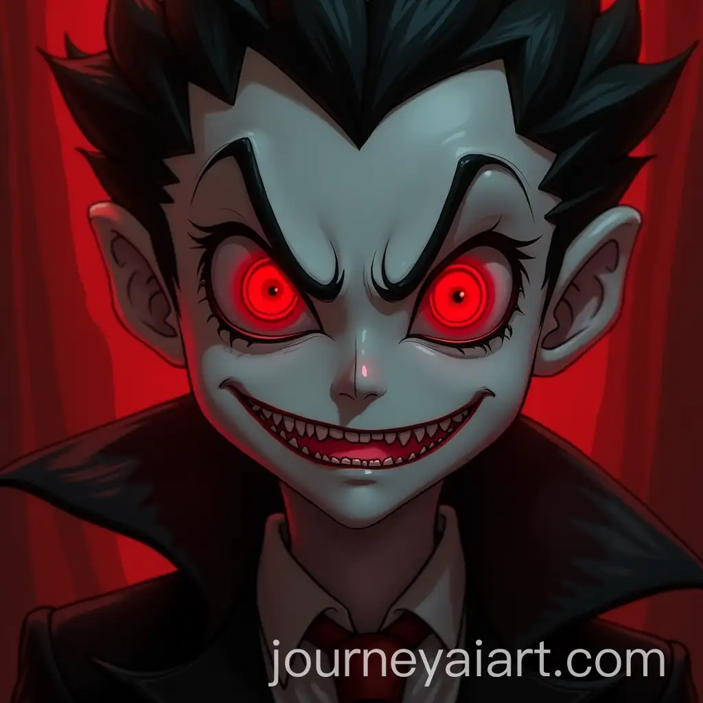 Boy-with-White-Hair-and-Evil-Smiley-Vampire-Expression