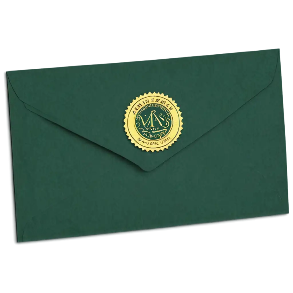 Dark-Green-Envelope-with-Wedding-Seal-PNG-Image-Elegant-Design-for-Special-Occasions