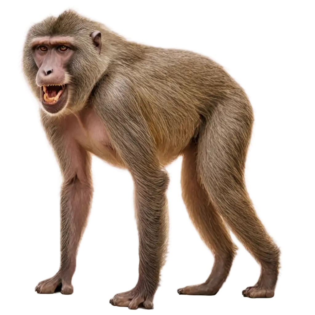 HighQuality-Baboon-PNG-Image-Stunning-Wildlife-Art-for-Digital-Projects