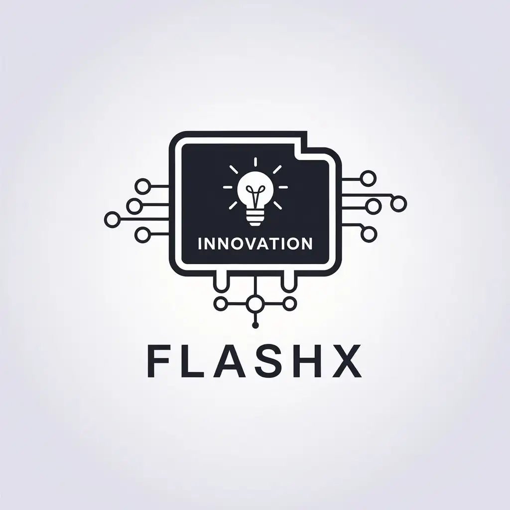 LOGO Design for FlashX Minimalistic Vector with Presentation Theme for Technology Industry