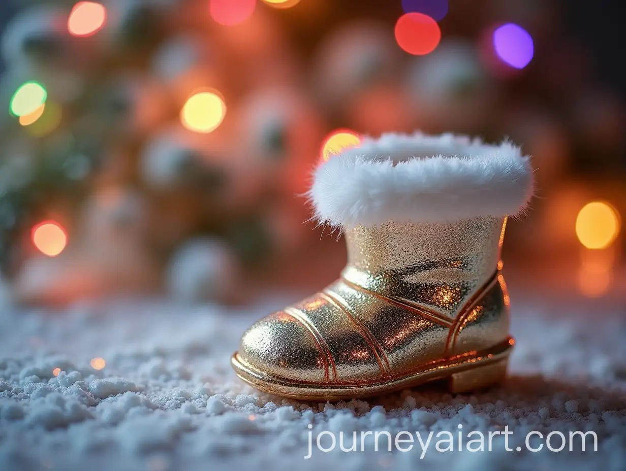 Glittering-Metallic-Glass-Boot-Ornament-with-Fur-and-Multicolored-Garlands