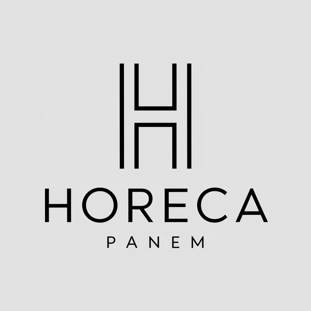 LOGO Design For Horeca Panem Minimalistic H Symbol for Events Industry