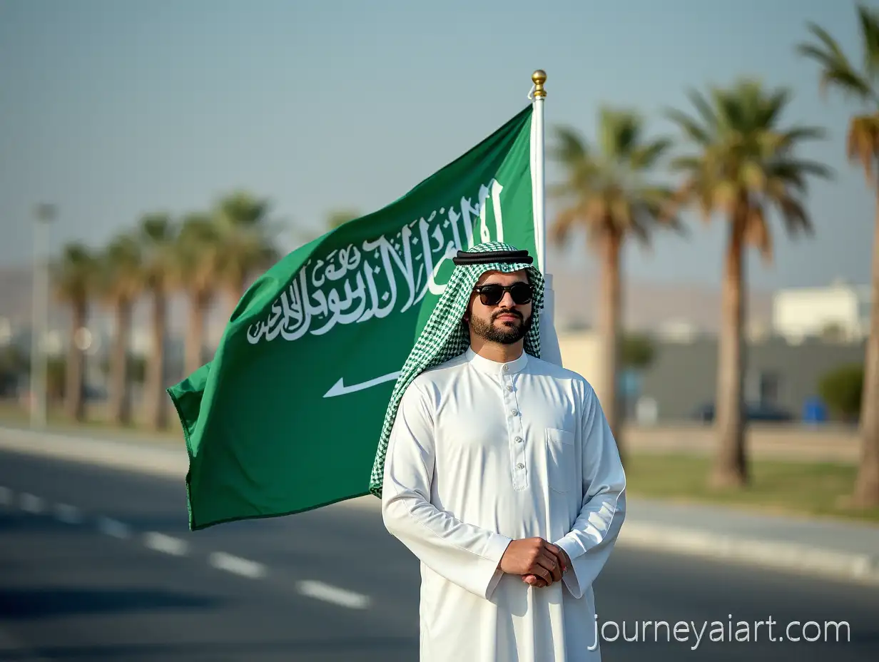 Saudi-NationalSaudi-National-Day-95-Day-95-Celebration-with-Festive-Atmosphere-and-Traditional-Elements