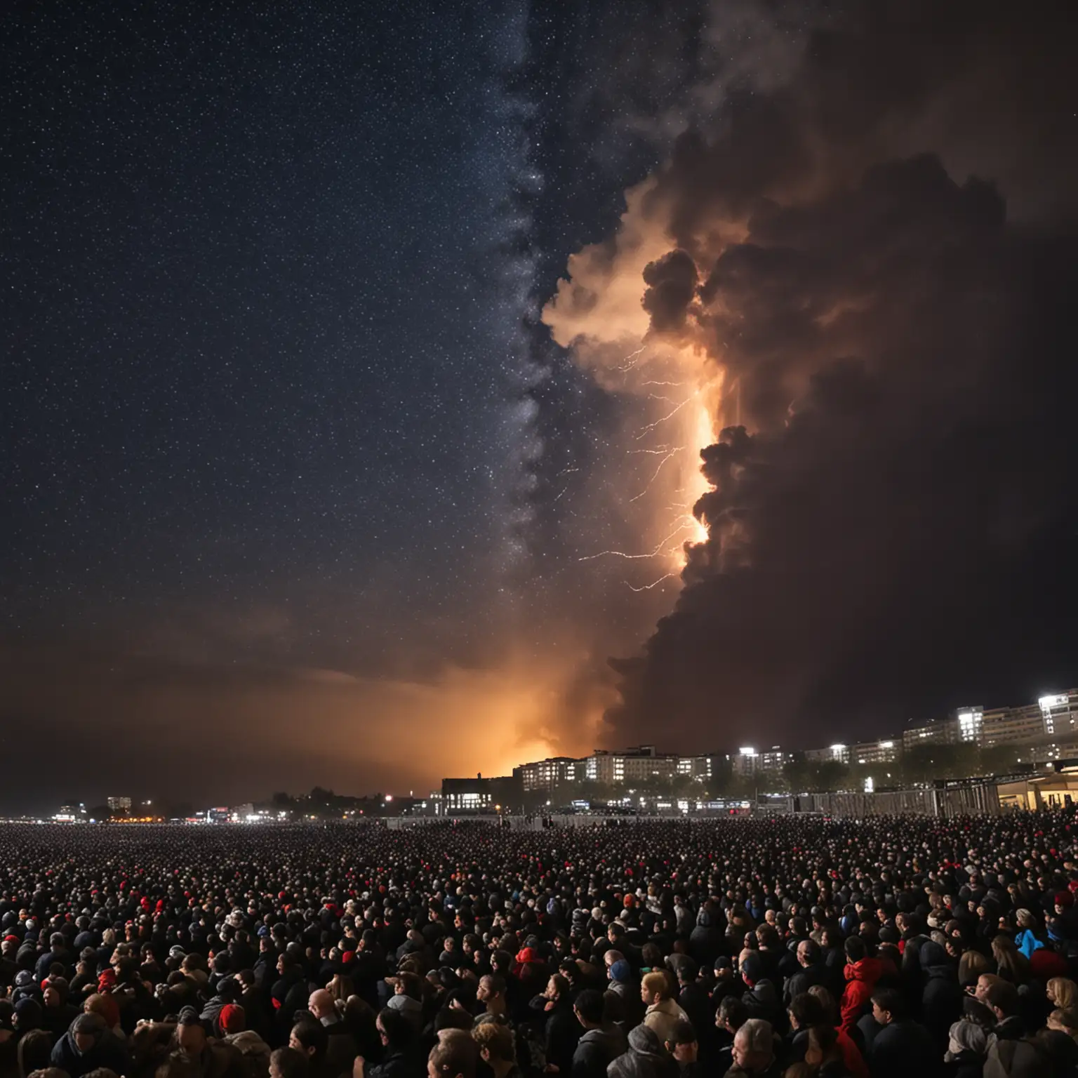 Mesmerizing Meteor Shower Watching Scene