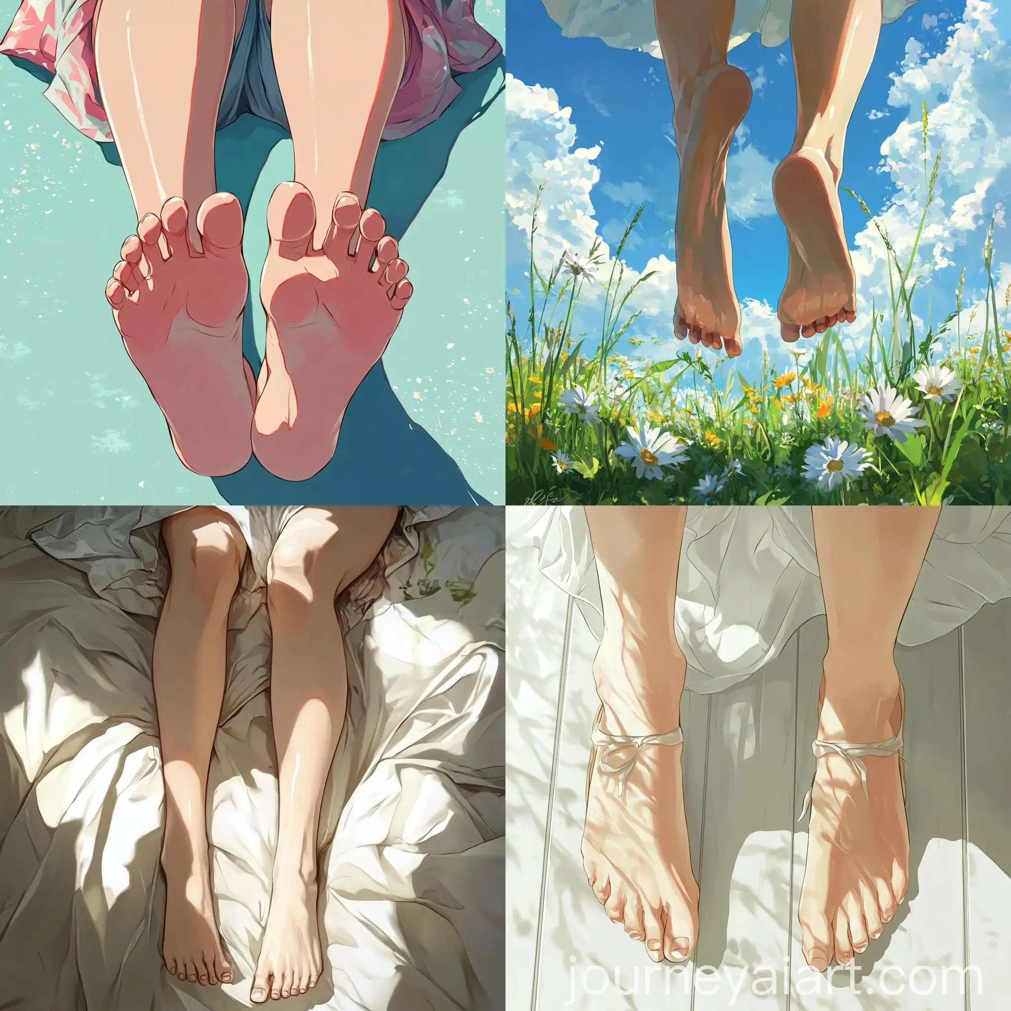 Anime-Style-Feet-Illustration-in-Vector-Art