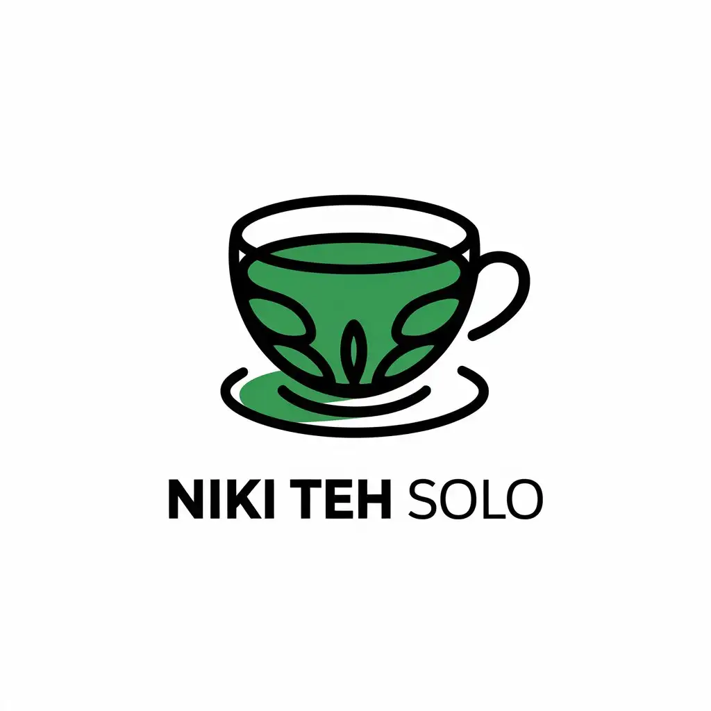 LOGO Design for Niki Teh Solo Tea Symbol with Modern Minimalist Style and Clear Background