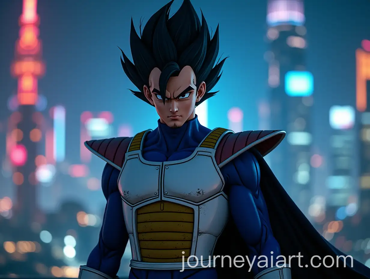 Realistic-Vegeta-Cosplay-onAI-Image-Prompt-Expansion-Futuristic-City-Rooftop-at-Night