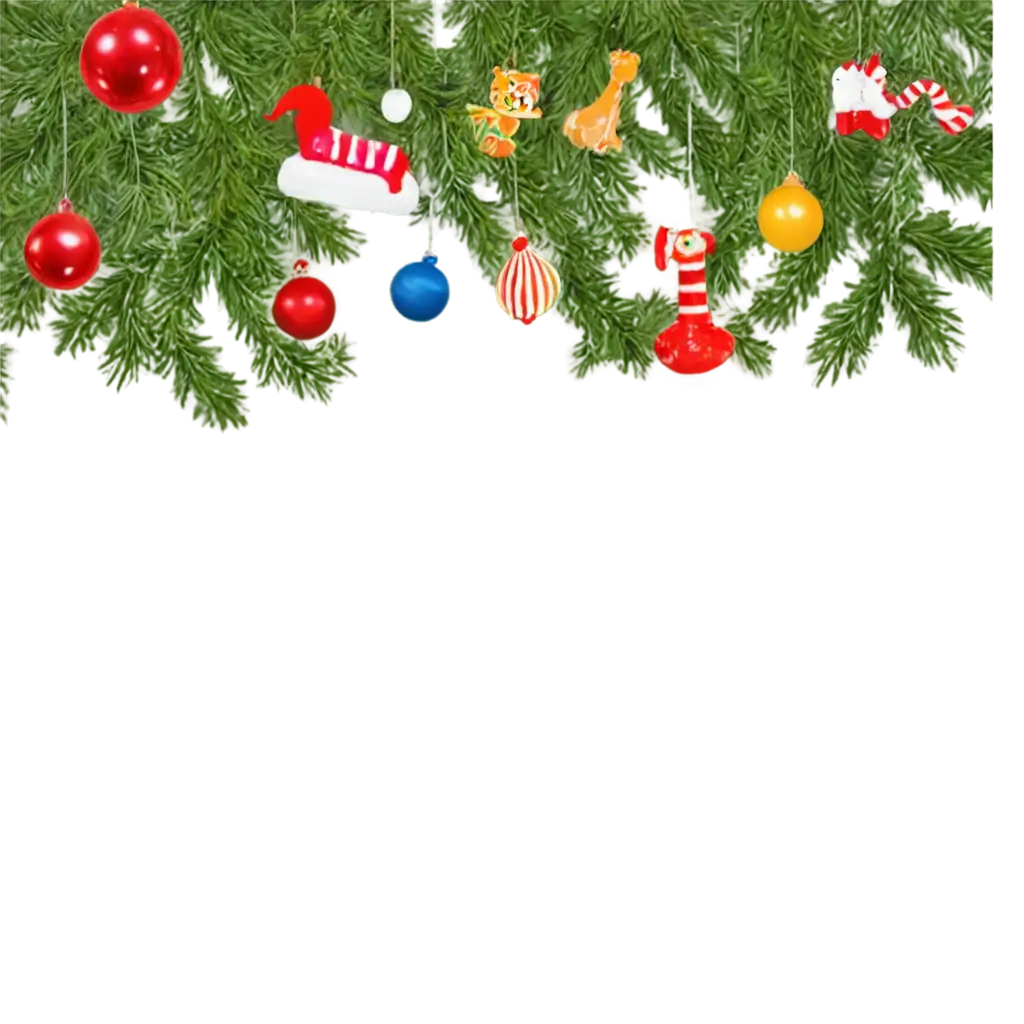 Festive-Fir-Garland-with-Toys-PNG-Image-for-Holiday-Decorations-and-Creative-Projects