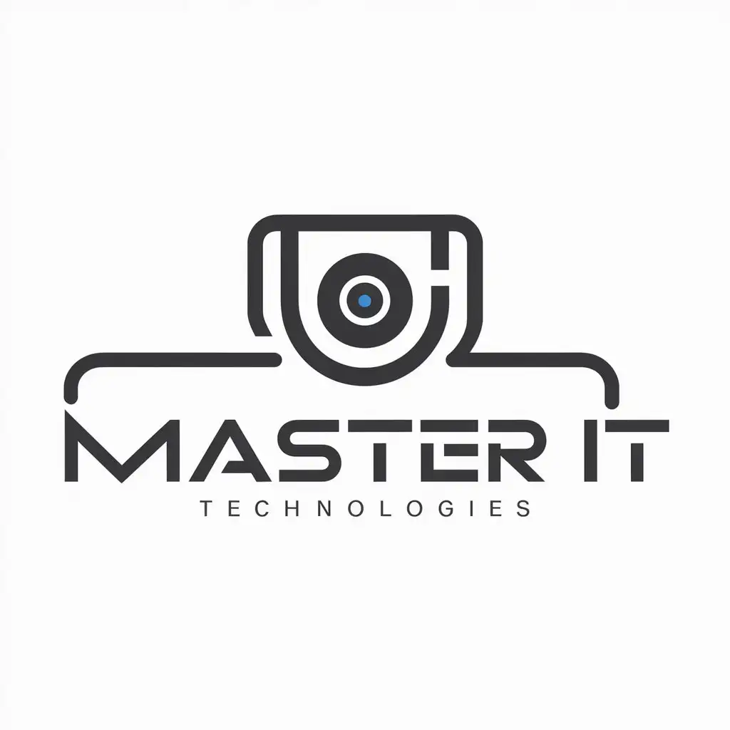 LOGO-Design-For-Master-IT-Futuristic-Text-with-Video-Surveillance-Theme