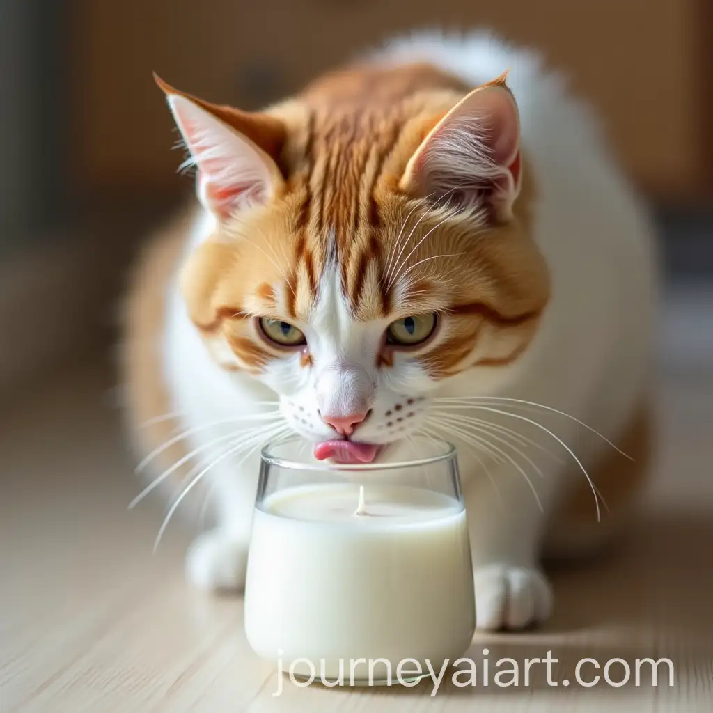 Cat-LAI-Image-Prompt-Expansionicking-Milk-in-a-Cozy-Setting