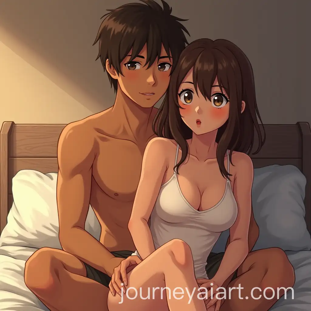 AnimeStyle-Woman-with-Brown-Hair-and-Hazel-Eyes-Sitting-on-a-Mans-Lap