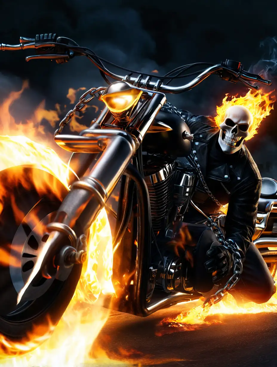 Ghost-Rider-on-a-Flaming-Motorcycle-with-Chain-in-Hand