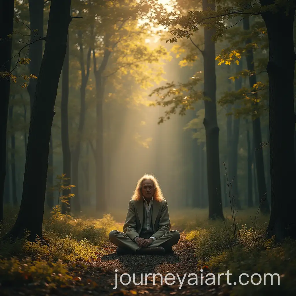 Emanuel-Swedenborg-Meditating-in-a-Forest-with-Astral-Projection-into-the-Spiritual-World