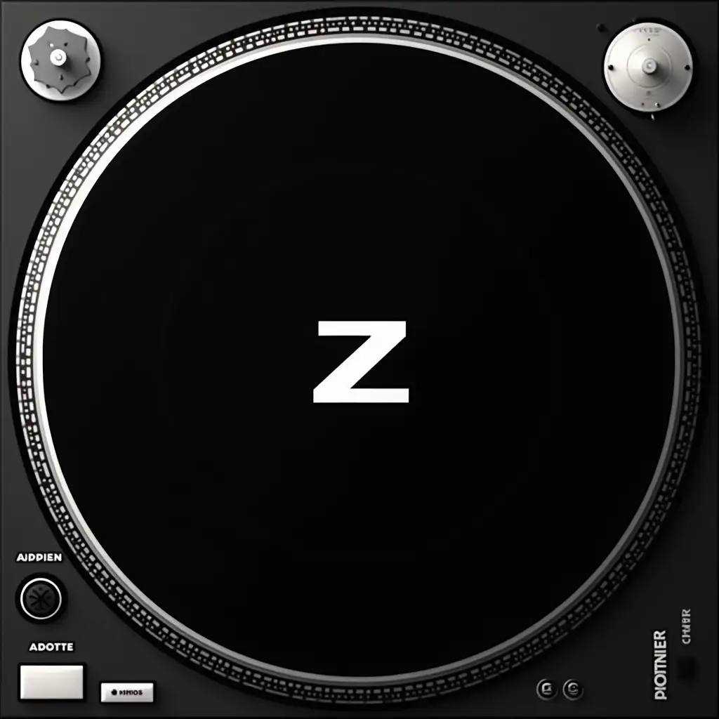 Pioneer-Turntable-Wheel-with-Z-Centered-on-Black-Background