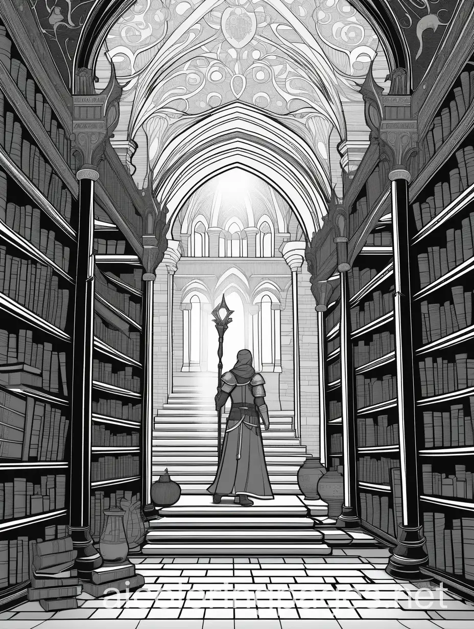 Princess-Isabella-Knight-Arthur-and-Mage-Seraphina-in-Enchanted-Underground-Library