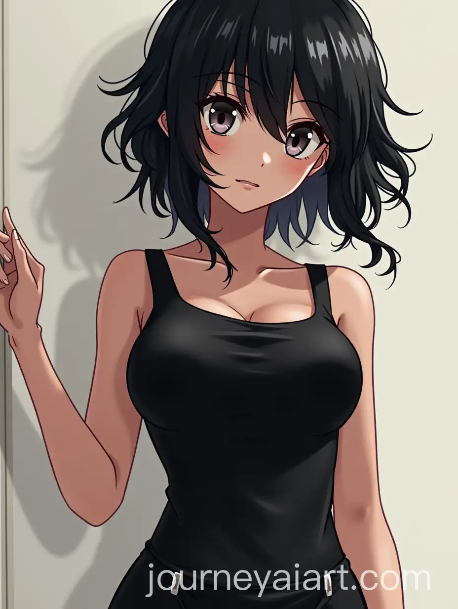 AnimeAI-Image-Prompt-Expansion-Girl-with-Black-Hair-and-Fringe-in-Tight-Black-Clothing-Inspired-by-Hinata-Hyuga