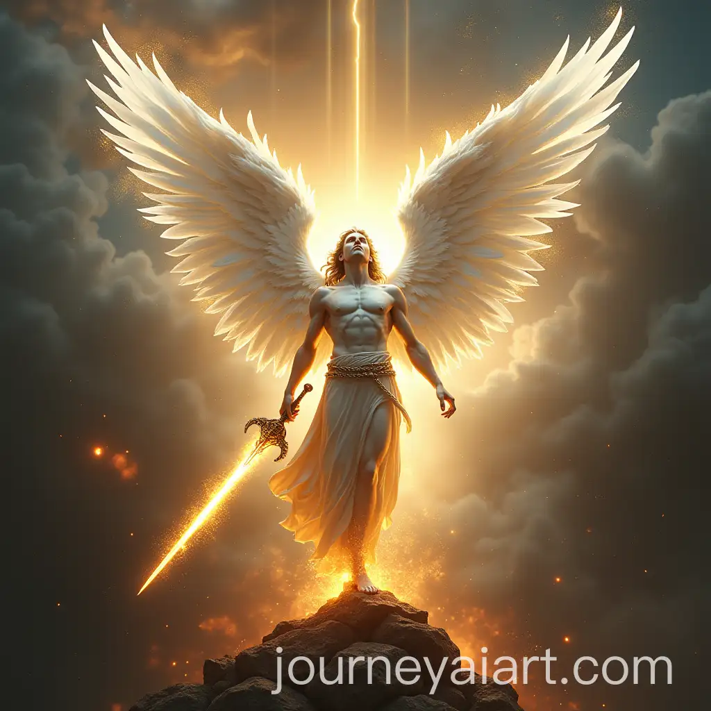 Archangel-Michael-in-Divine-Victory-Pose-with-Flaming-Sword-and-Celestial-Shield