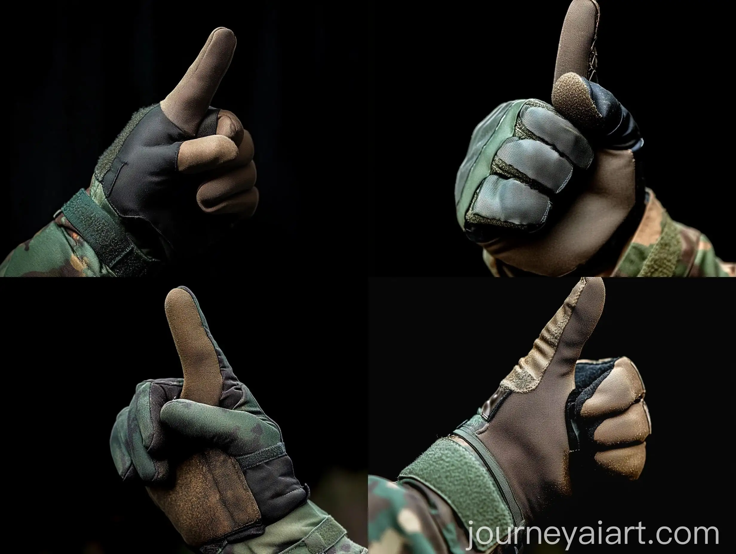 Hand-in-Military-Glove-Pointing-Forward